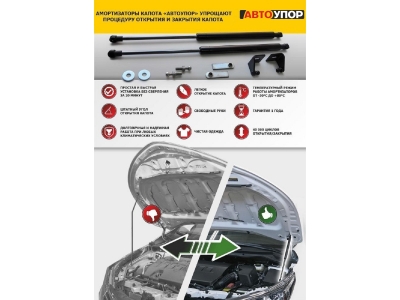 Упор капота Автоупор 2 шт для Mitsubishi Lancer 9 2003-2010
